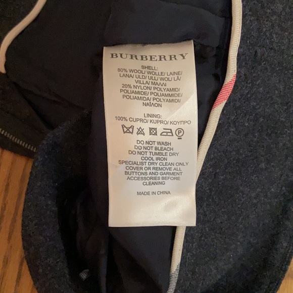 BURBERRY Brit Grey Wool Mini Skirt High Waisted Belter Paper Bag Wooled Pocket L - Picture 8 of 10